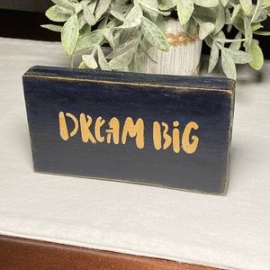 🌟Dream Big/ Starry Night Wooden Sign, Inspirational Decor🌙